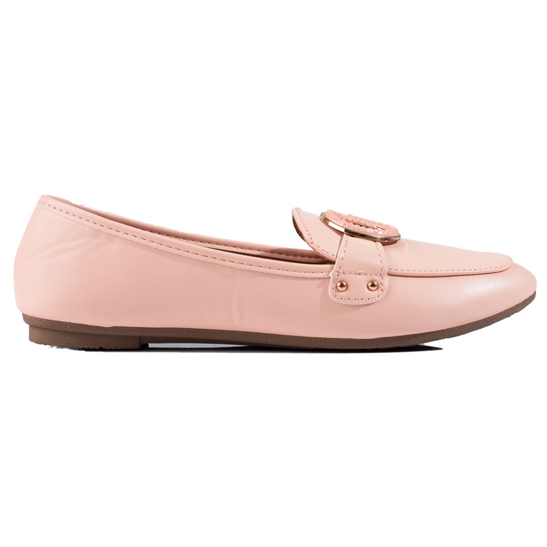 Diamantique Mocasini cu ornament bej