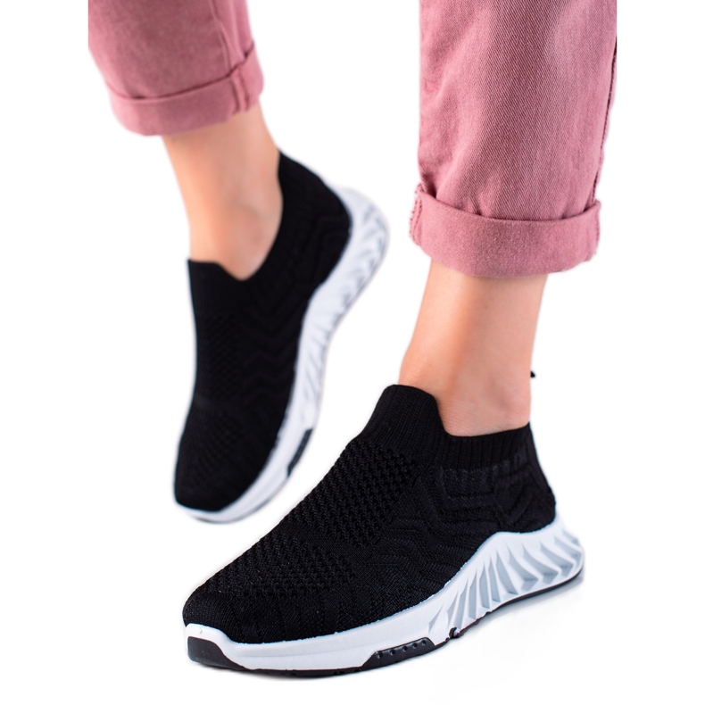 J. Star Pantofi sport de alunecare negru