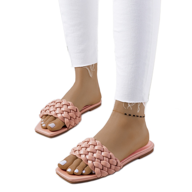 Sandale roz cu toc plat de la D'Adda Sandale roz cu toc plat de la D'Adda