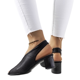 Sandale ajurate Black Rush negru