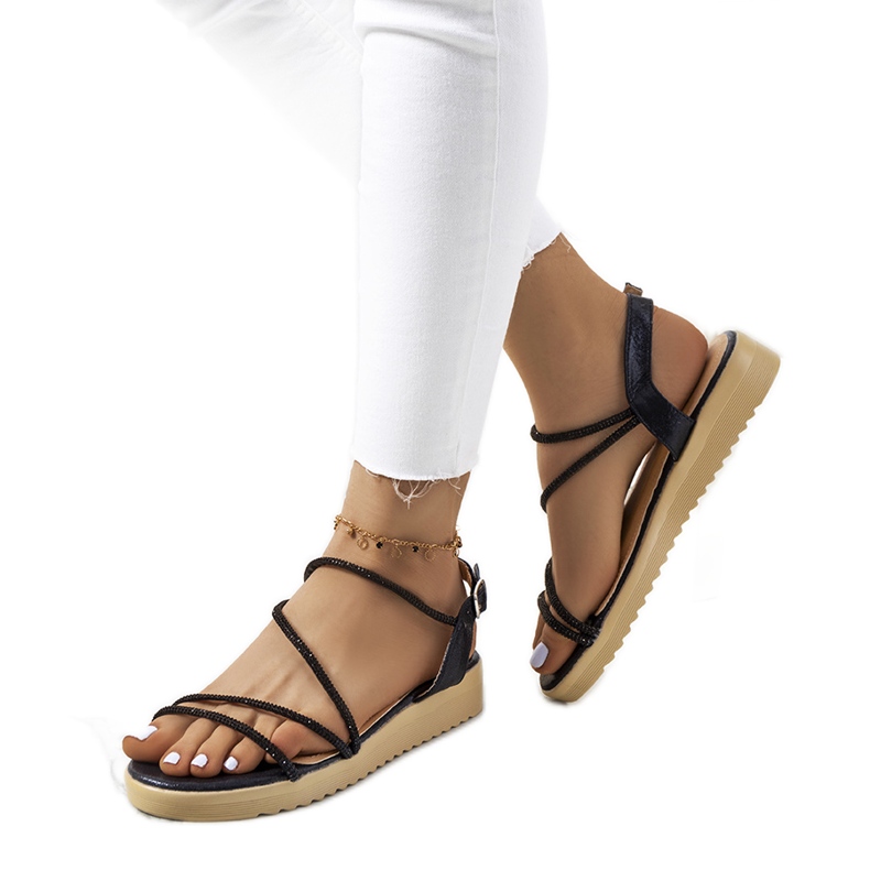 Kul. Sandale negre de damă negru