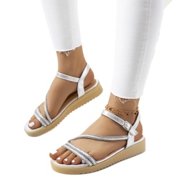 Sandale de dama argintii Ray