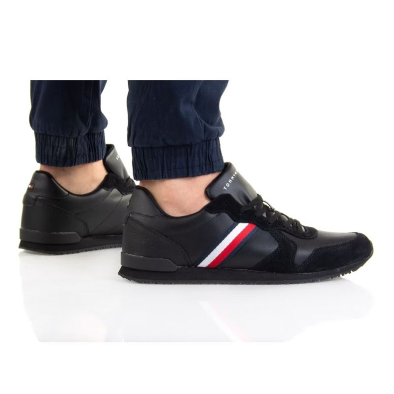 Tommy Hilfiger Iconic Leather Runner M FM0FM03272 negru
