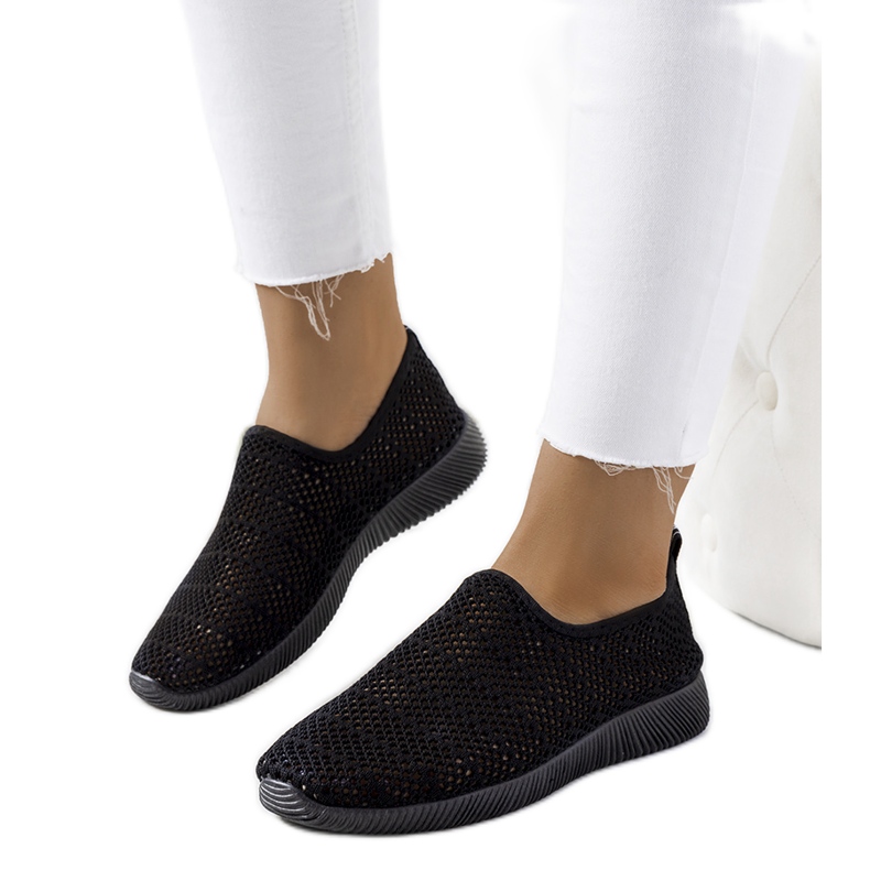 Tenisi Ritva de dama de culoare neagra negru Tenisi Ritva de dama de culoare neagra negru