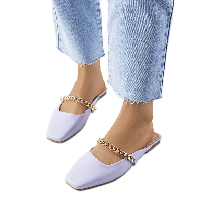 Papuci mov eleganti de la Baras violet