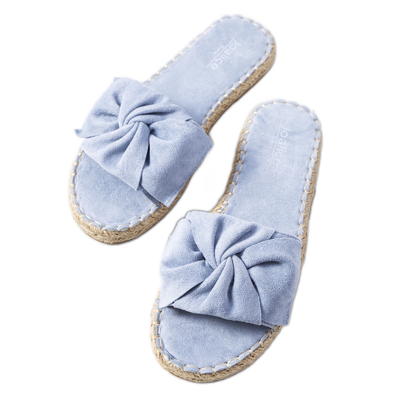 Papuci albastri cu fundita Krina albastru Papuci albastri cu fundita Krina albastru