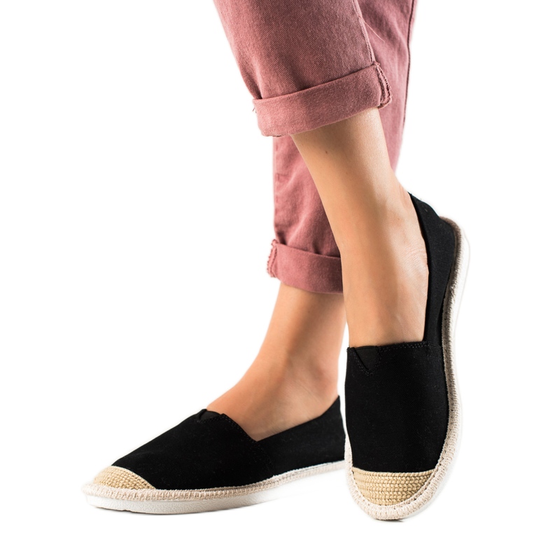 DK Espadrile negre la modă negru DK Espadrile negre la modă negru