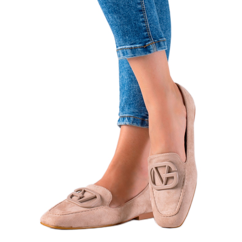 Seastar Mocasini eleganți din piele de căprioară bej maro Seastar Mocasini eleganți din piele de căprioară bej maro