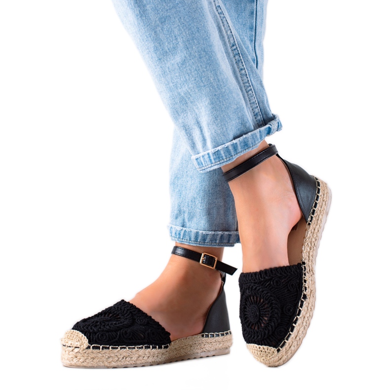 Seastar Espadrile împletite negru Seastar Espadrile împletite negru