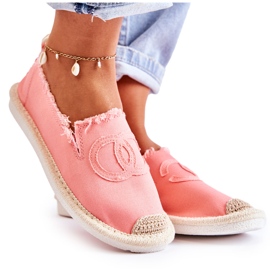 PS1 Espadrile clasice pentru damă, Coral Flaure roz PS1 Espadrile clasice pentru damă, Coral Flaure roz
