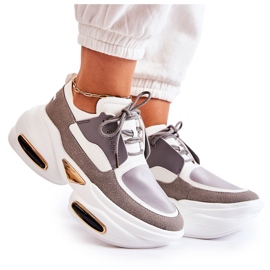 PS1 Pantofi sport de damă alb-gri New Horizon