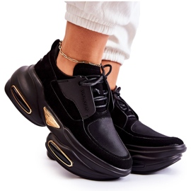 PS1 Pantofi de damă pantofi sport negri New Horizon negru