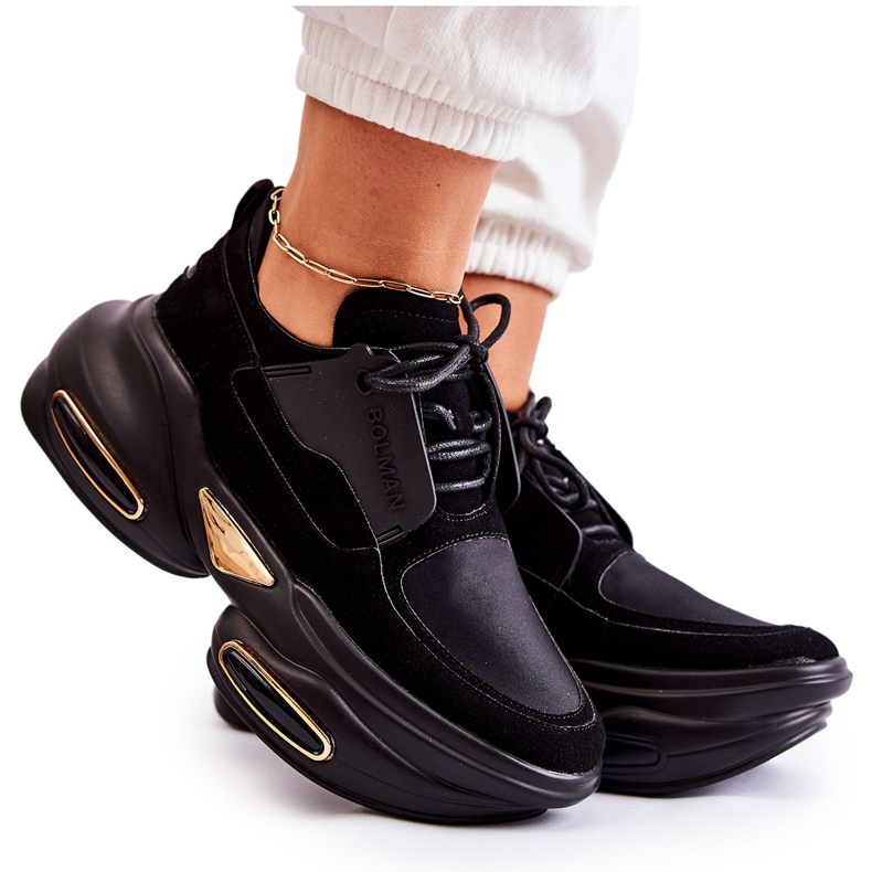 PS1 Pantofi de damă pantofi sport negri New Horizon negru