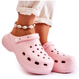 FS1 Papuci de damă cu spumă Crocs Pink Coline roz