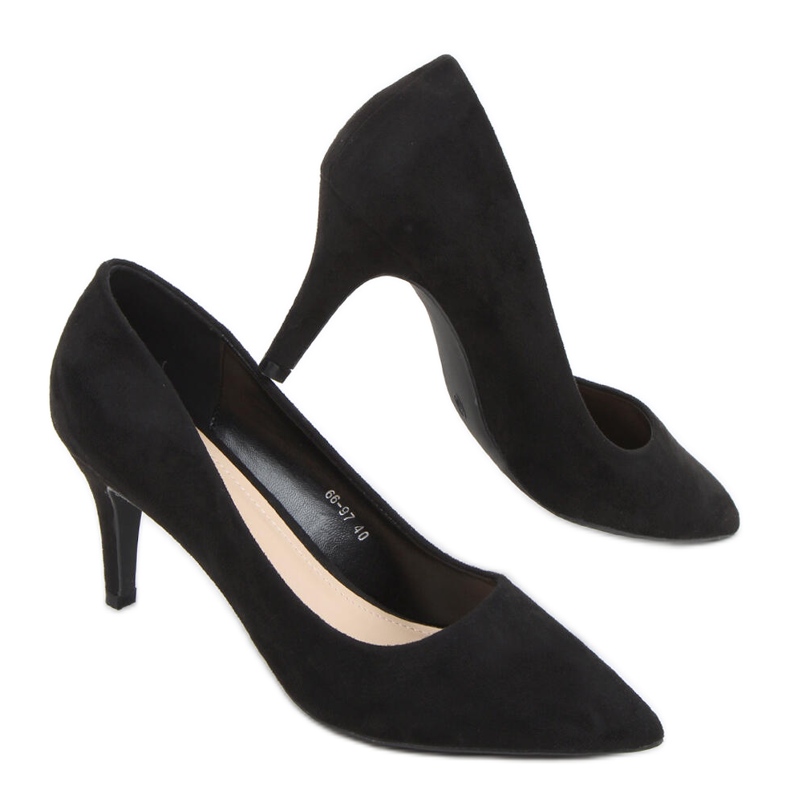 Stilettos pe un toc Holly Black confortabil negru Stilettos pe un toc Holly Black confortabil negru