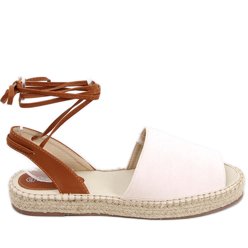 Espadrile dama Andrina Pink bej multicolor roz