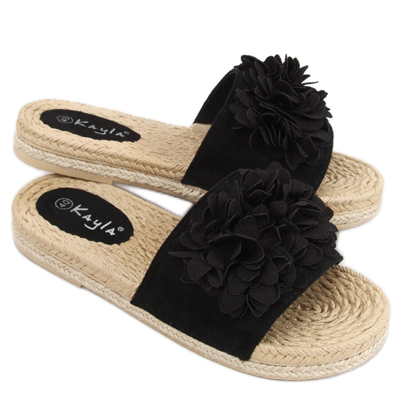 Papuci Floral fiesta Primrose Black negru