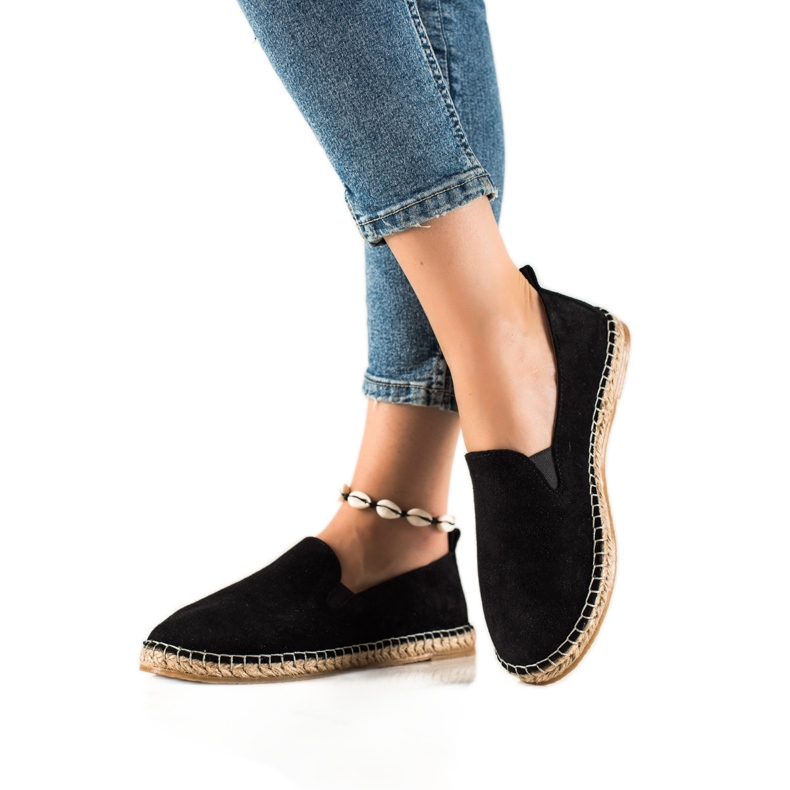 T.Sokolski Espadrile clasice din piele negru