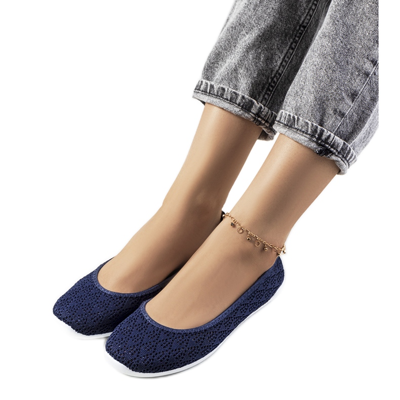 Balerini ajurati Holmen bleumarin albastru Balerini ajurati Holmen bleumarin albastru