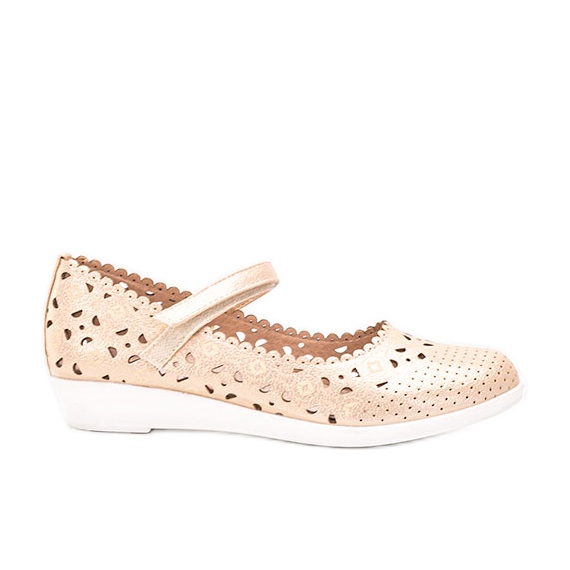 Balerini ajurati pentru copii Cardosa aurii de aur