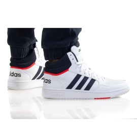 Pantofi Adidas Hoops 3.0 Mid M GY5543 alb albastru marin