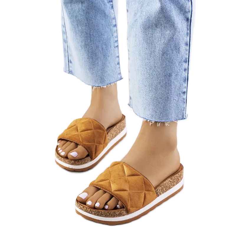 BM Sandale maro pe talpa din plută Galts