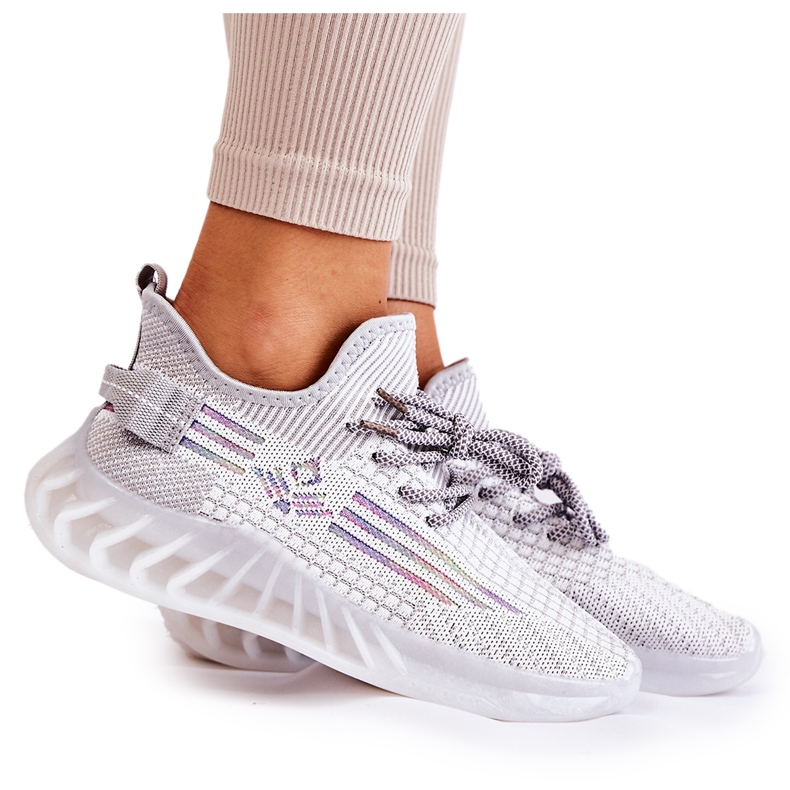 FK2 Pantofi sport rokko gri pentru damă multicolor