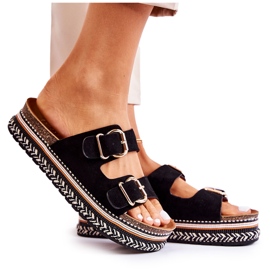 FE1 Papuci de dama Catarame Melissa neagra negru