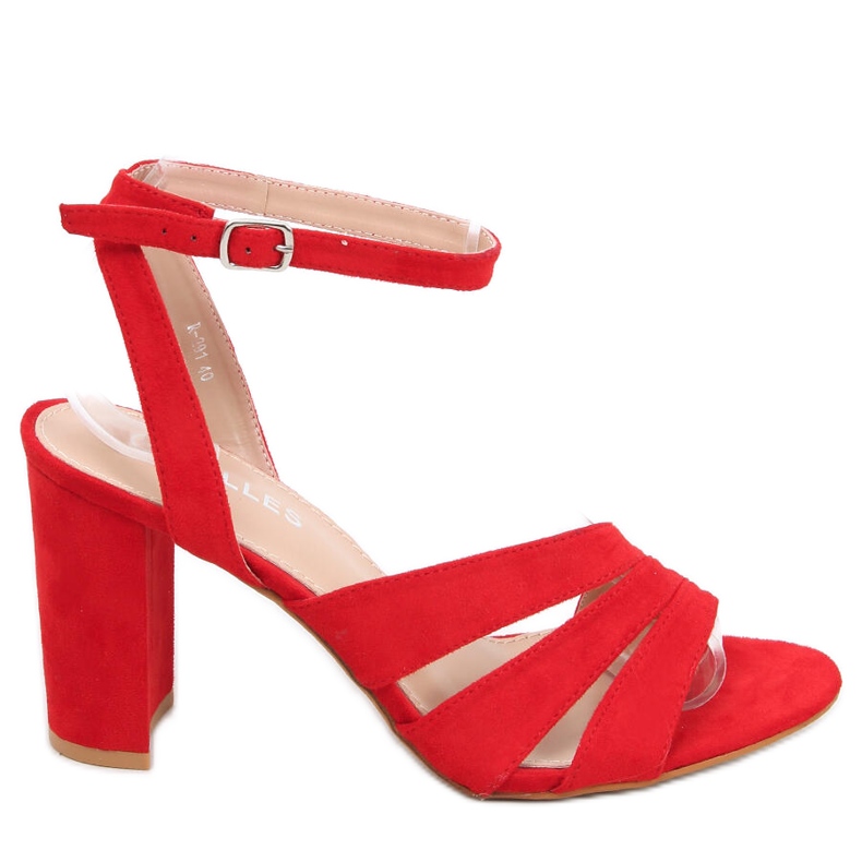 Sandale cu toc Leslie Red roșu Sandale cu toc Leslie Red roșu