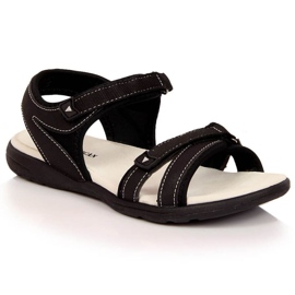 Sandale sport negre cu velcro La Clubul American negru