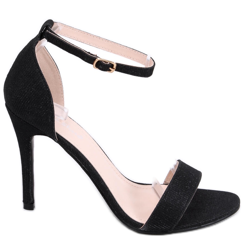 Sandale cu toc stiletto Darlene Black negru
