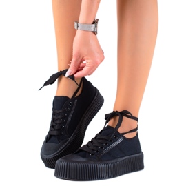 SHELOVET Adidași Pe O Platformă Lată negru SHELOVET Adidași Pe O Platformă Lată negru