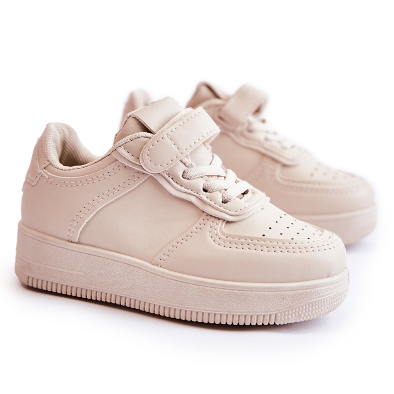 FR1 Pantofi sport pentru copii cu Velcro Beige Elike bej