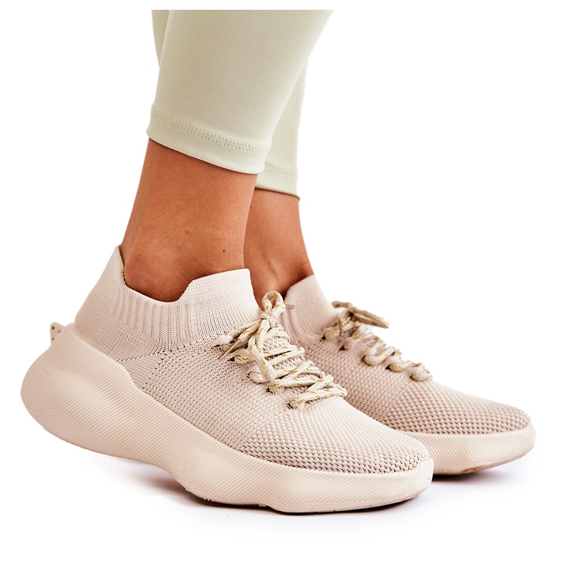 Pantofi sport pentru damă Dalmiro bej deschis