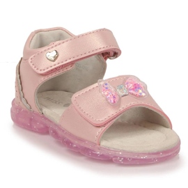BM Sandale cu velcro cu fundita Miss❤E Jr EU650B roz