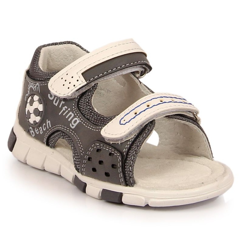 Sandale cu velcro NEWS Jr EU651B gri
