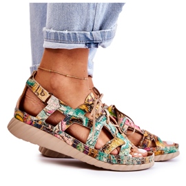 Maciejka Sandale Damă Piele Cu Velcro 05375-09 Verde Maciejka Sandale Damă Piele Cu Velcro 05375-09 Verde