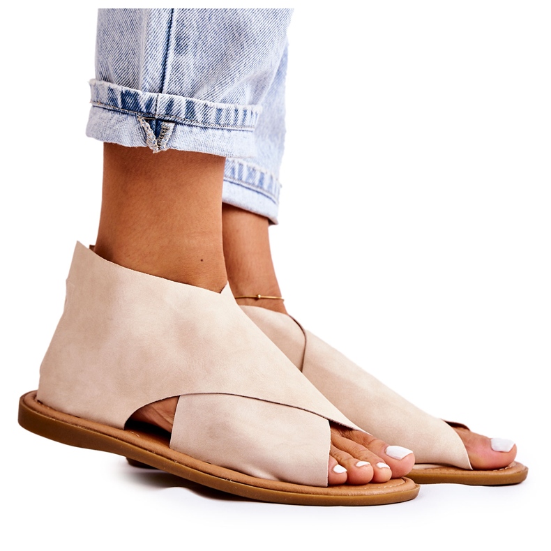 S.Barski Sandale de damă din piele bej Catalise