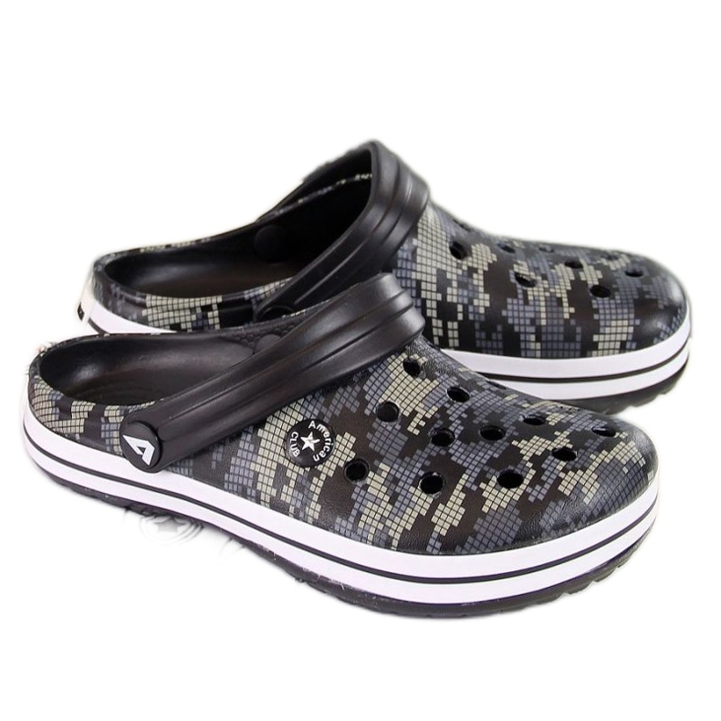 American Club Jr.AM445A papuci de spuma neagra negru