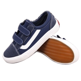 Adidași joasă cu Velcro Atletico Jr ATC337C bleumarin albastru marin