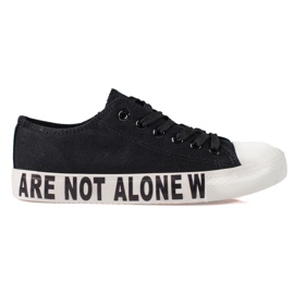 SHELOVET Adidași de modă negri negru SHELOVET Adidași de modă negri negru
