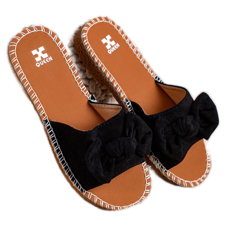 SHELOVET Papuci cu fundita negru