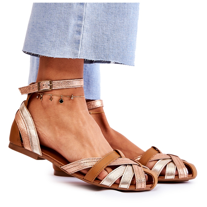 Sandale Damă Piele Maciejka 01924-32 Auriu-Maro