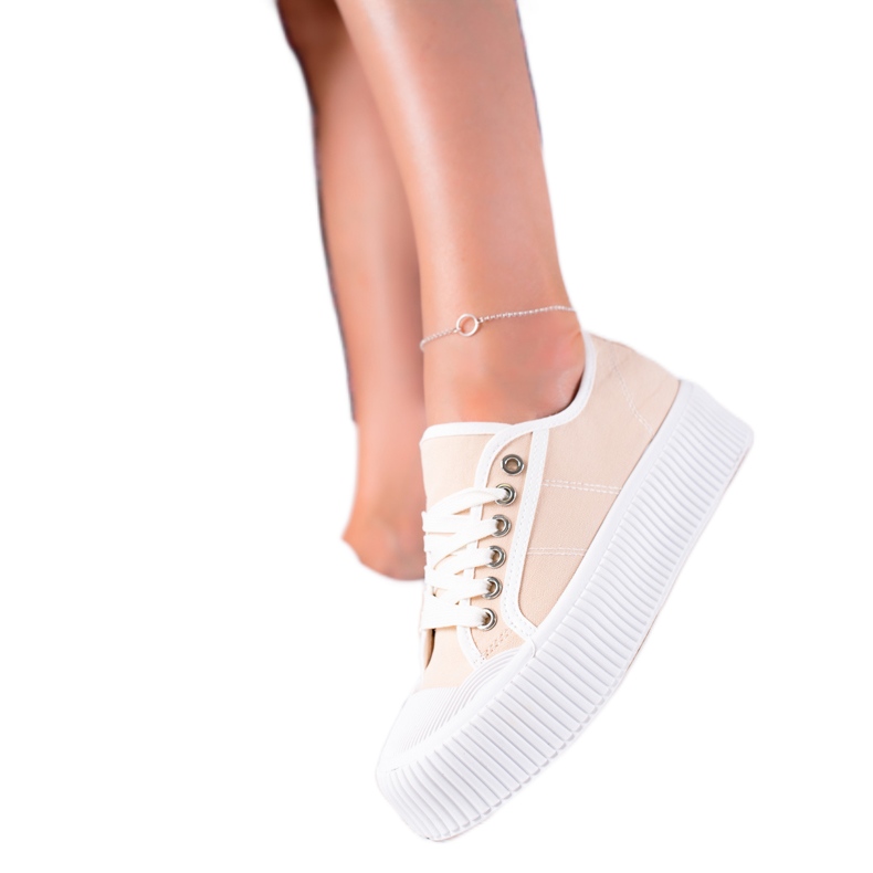 SHELOVET Adidași Pe O Platformă Lată bej SHELOVET Adidași Pe O Platformă Lată bej