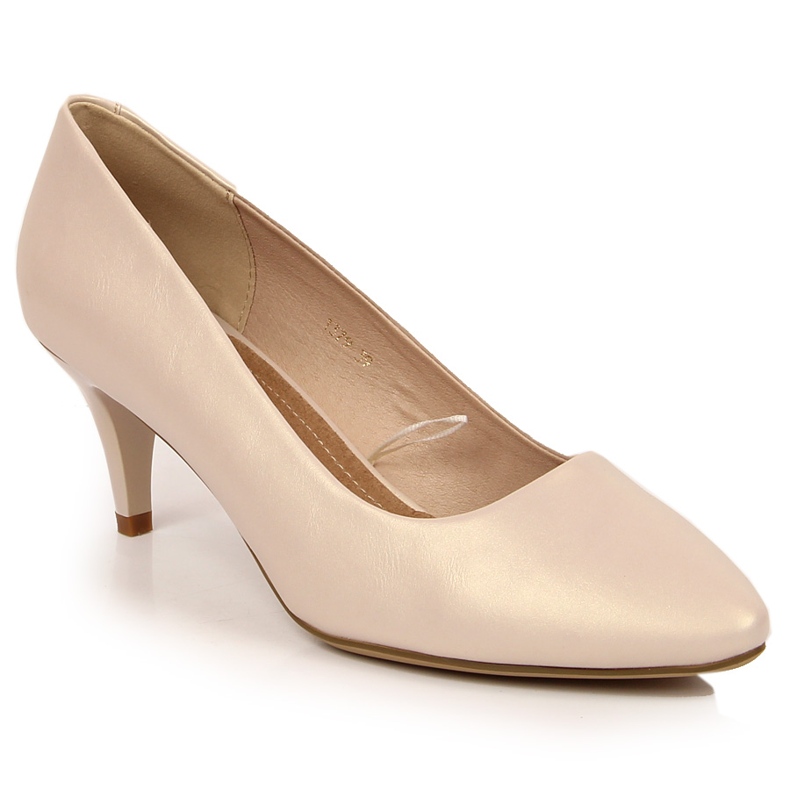 Pumps pin bej perlat Sergio Leone