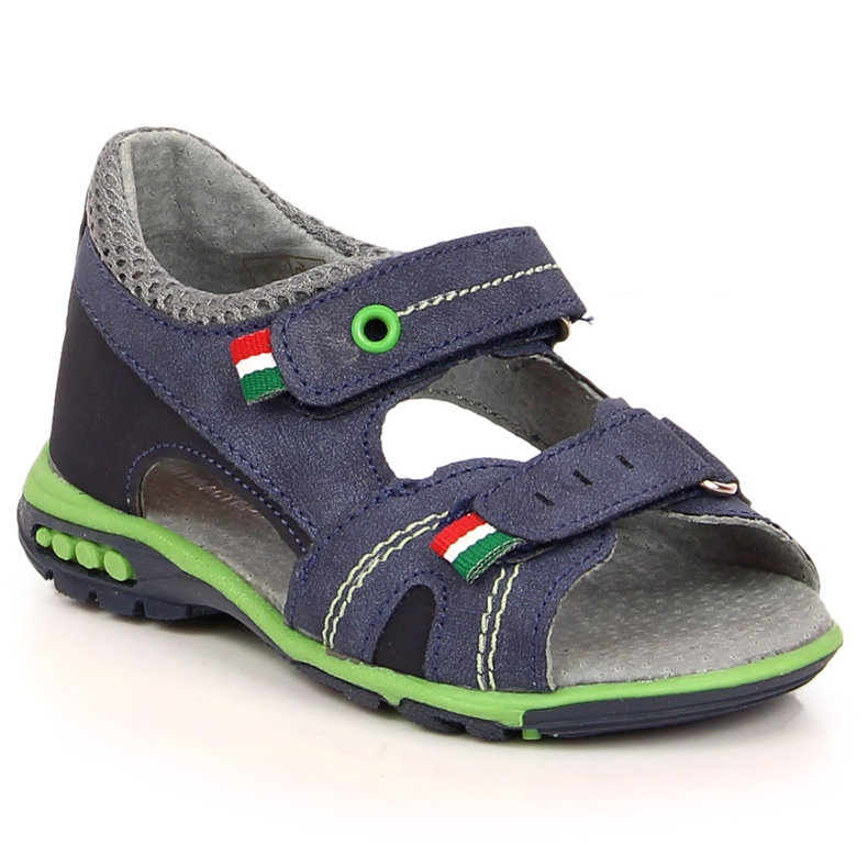 Sandale pentru băieți cu velcro bleumarin Kornecki 6313 albastru