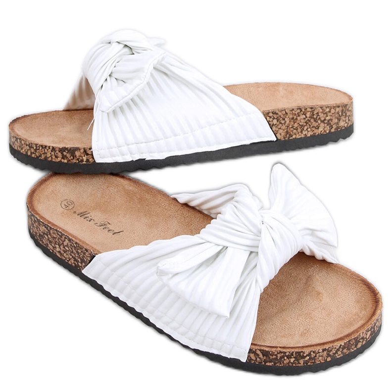 Papuci de plută Moss White alb