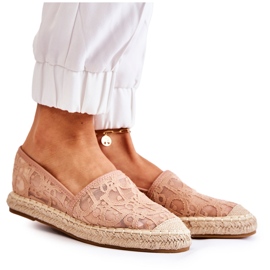 S.Barski Espadrile clasice ajurate pentru femei Nude Catris bej S.Barski Espadrile clasice ajurate pentru femei Nude Catris bej