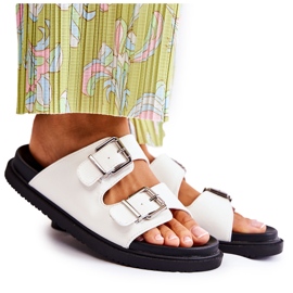 PJ1 Papuci albi clasici pentru femei Weston