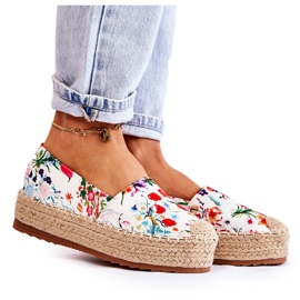 FS3 Espadrile la modă cu slip-on în flori albe de Morice multicolor FS3 Espadrile la modă cu slip-on în flori albe de Morice multicolor